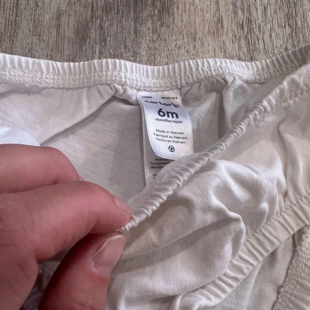 Carter's White and Light Green Diaper Covers